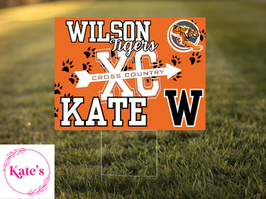 Wilson Tigers Cross Country Yard Sign